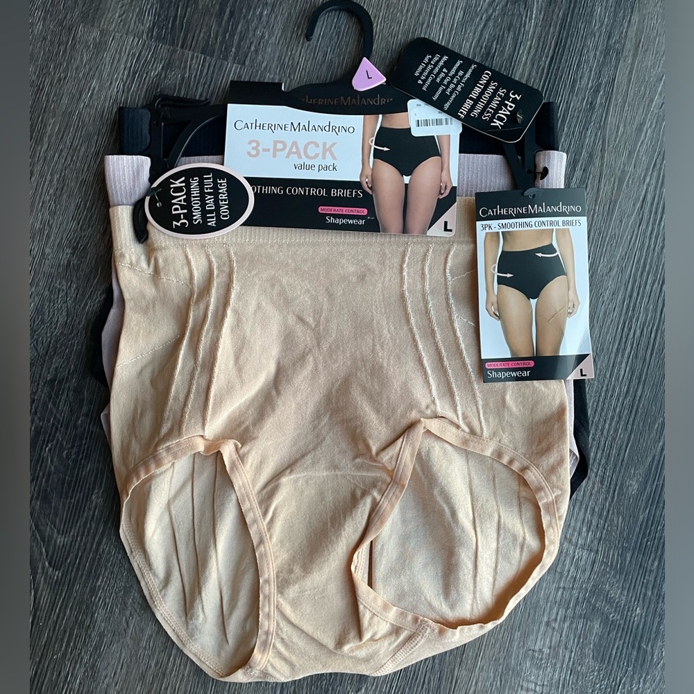NWT Catherine Malandrino 3-Pack Shaping Briefs
